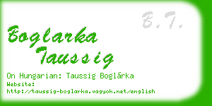 boglarka taussig business card